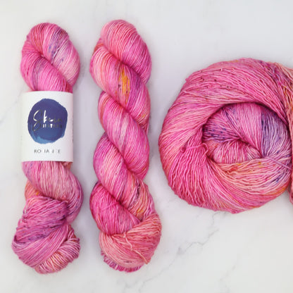 Skein Sisters Romance in colourway Jellyroll – 4ply weight merino, silk yarn