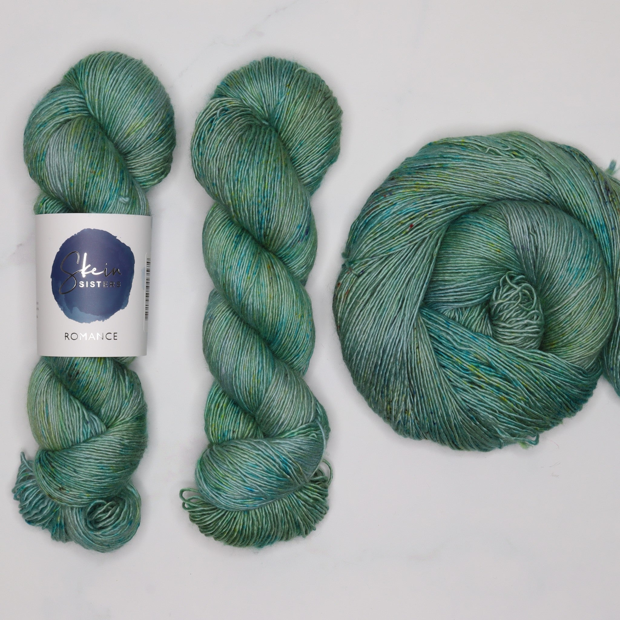 Skein Sisters Romance in colourway Leapfrog – 4ply weight merino, silk yarn