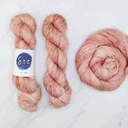 Skein Sisters Romance in colourway Melba – 4ply weight merino, silk yarn