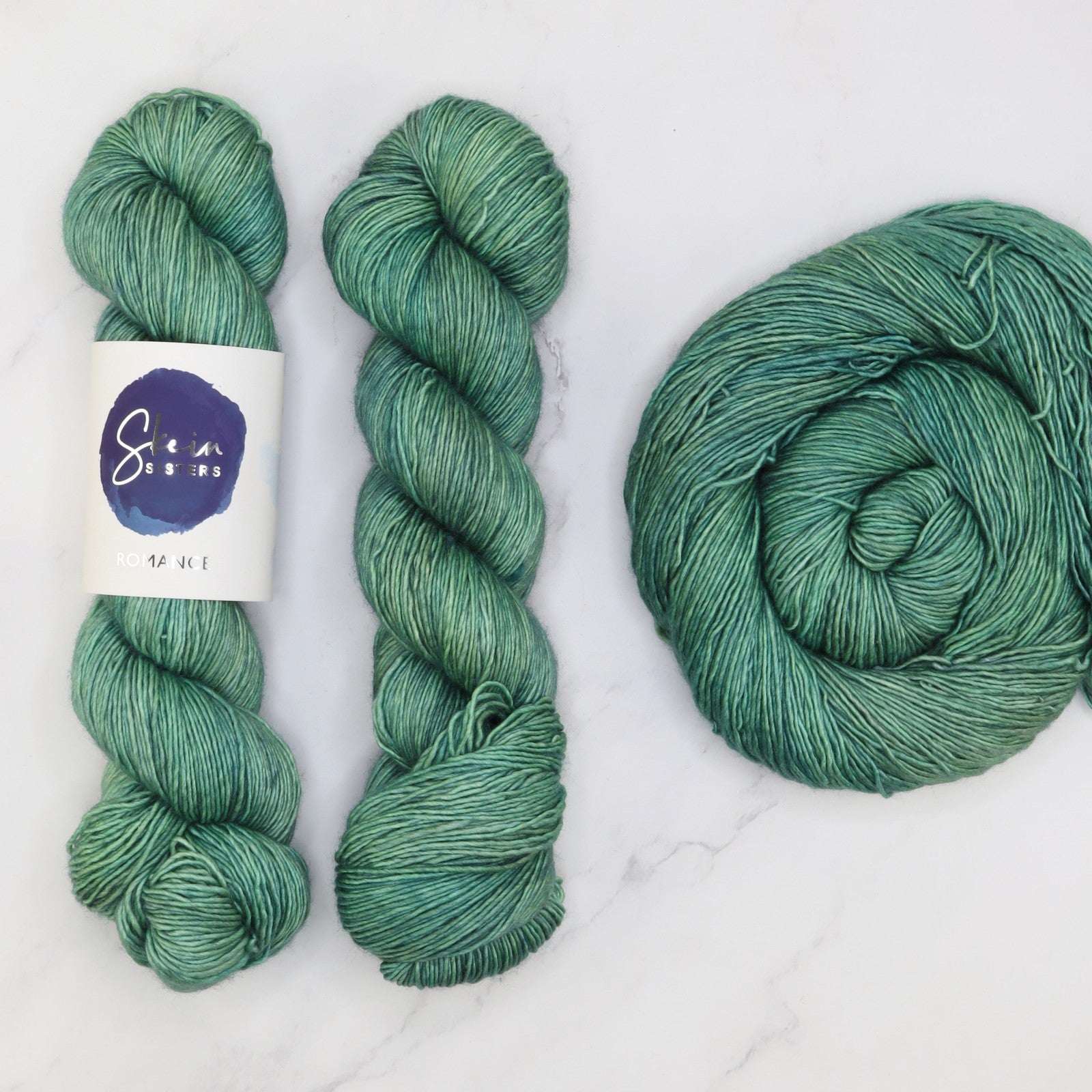 Skein Sisters Romance in colourway New Leaf – 4ply weight merino, silk yarn