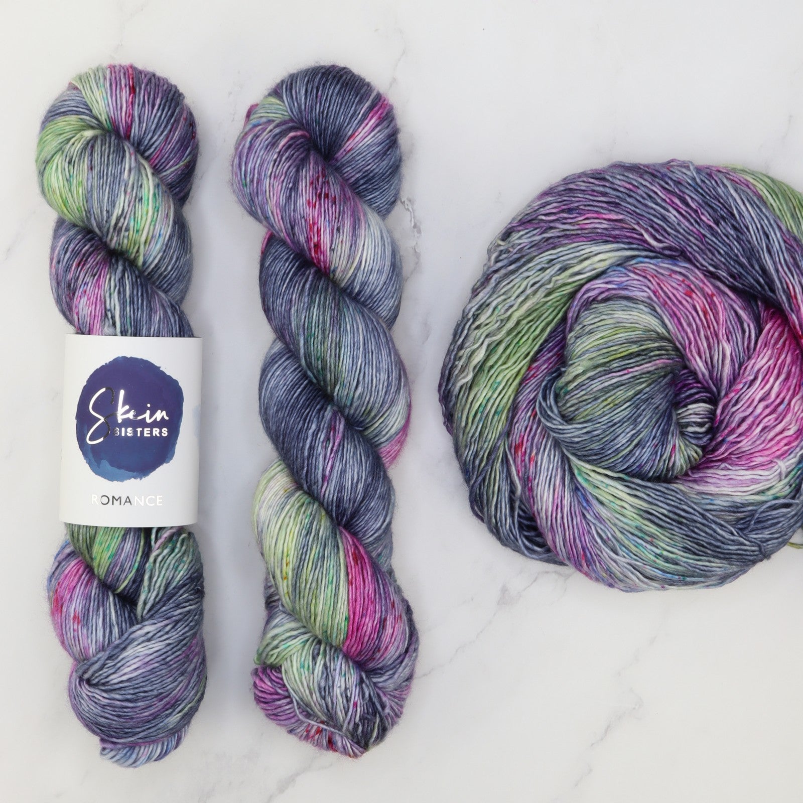 Skein Sisters Romance in colourway Passionflower – 4ply weight merino, silk yarn