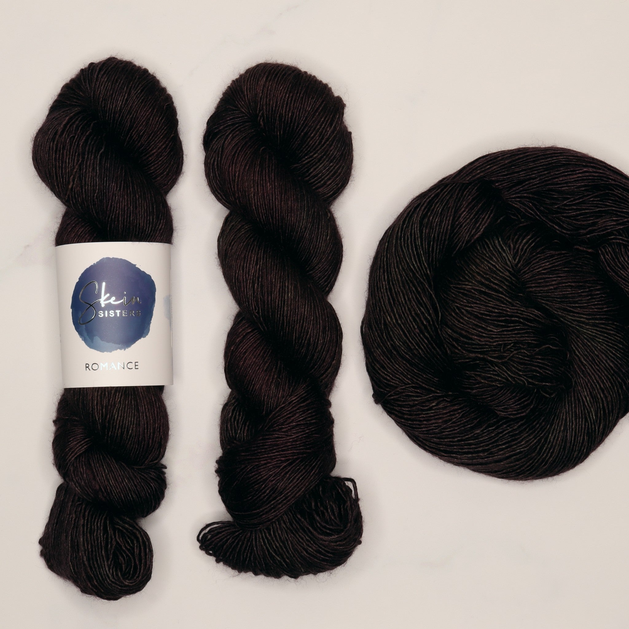 Skein Sisters Romance in colourway Plumage – 4ply weight merino, silk yarn