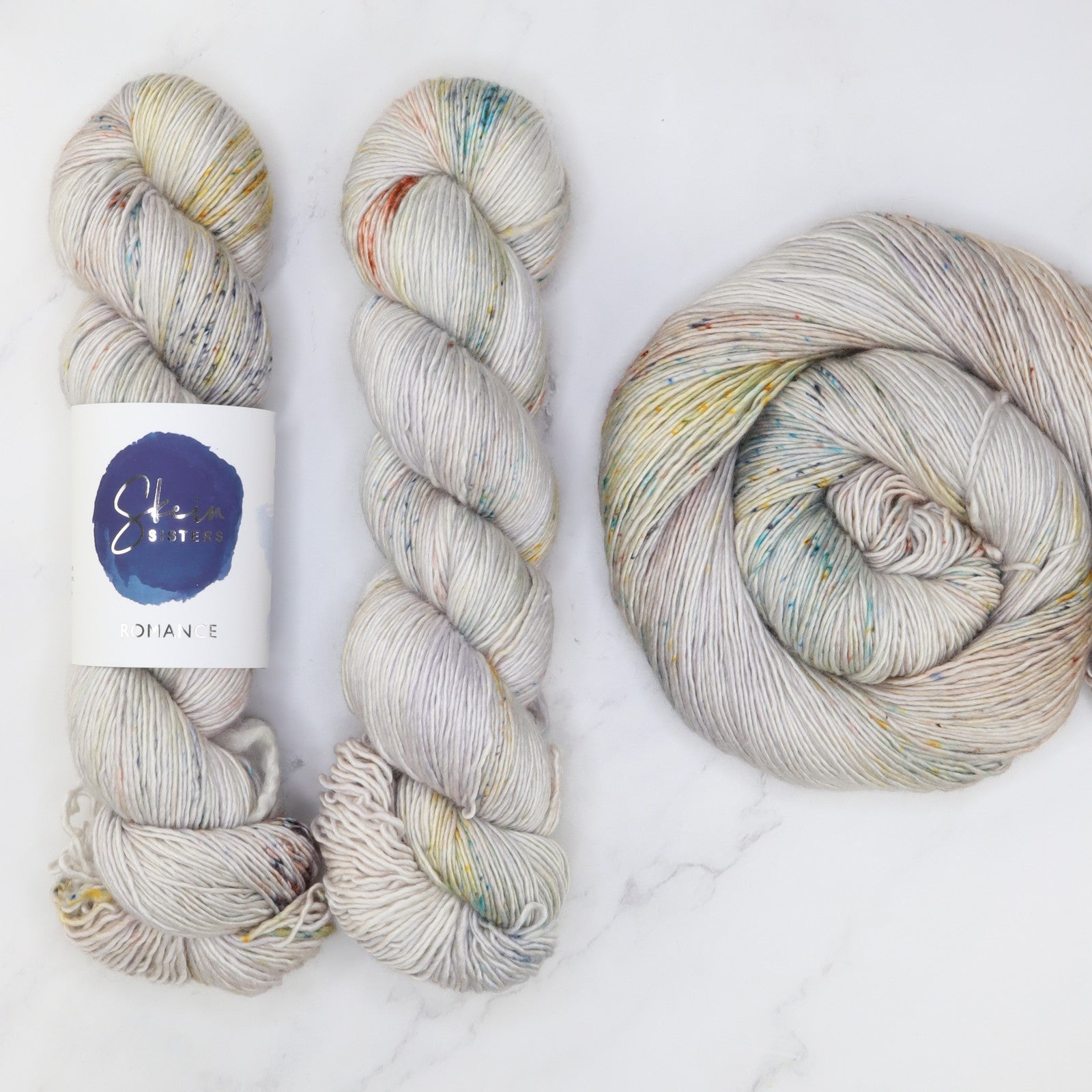 Skein Sisters Romance in colourway Skyscraper – 4ply weight merino, silk yarn