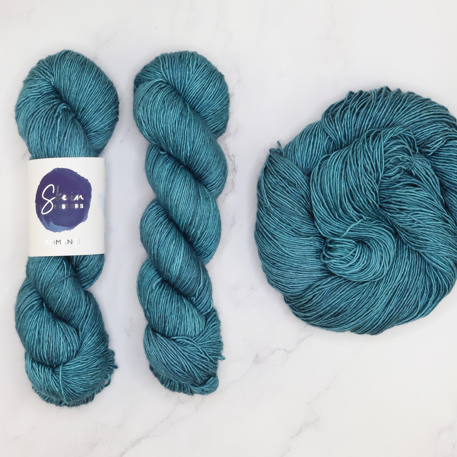 Skein Sisters Romance in colourway Titanic – 4ply weight merino, silk yarn