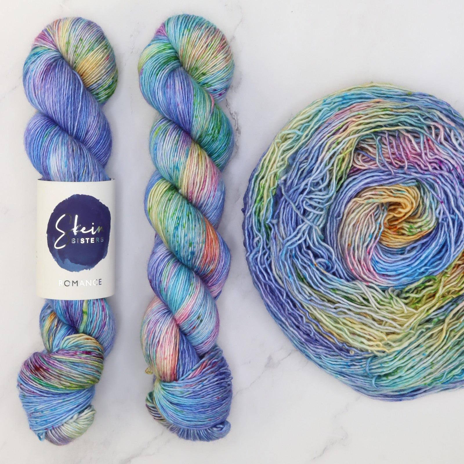 Skein Sisters Romance in colourway Wishing Well – 4ply weight merino, silk yarn