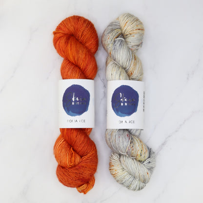 Alpine Bloom Yarn kit, colourway Disco Inferno