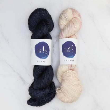 Alpine Bloom Yarn kit, colourway Hollow Sky