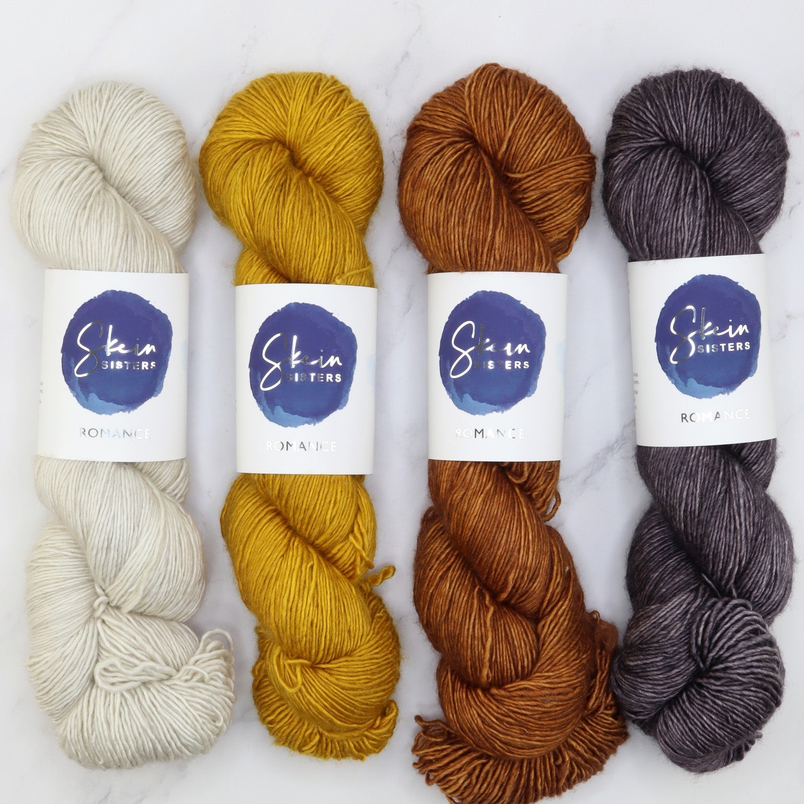 Romance Gradient Sets in colourway Teddy Bear – 4ply weight merino, silk yarn