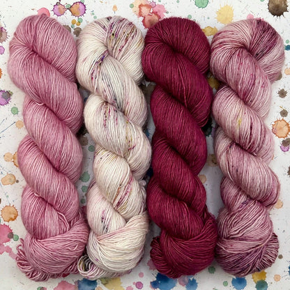 Westknits MKAL 2023 Geogradient Sets in Romance kit, colourway Valentine
