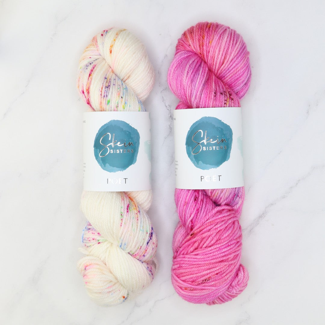 Synced Shawlette kit in Poet, colourway Fairy Footsteps