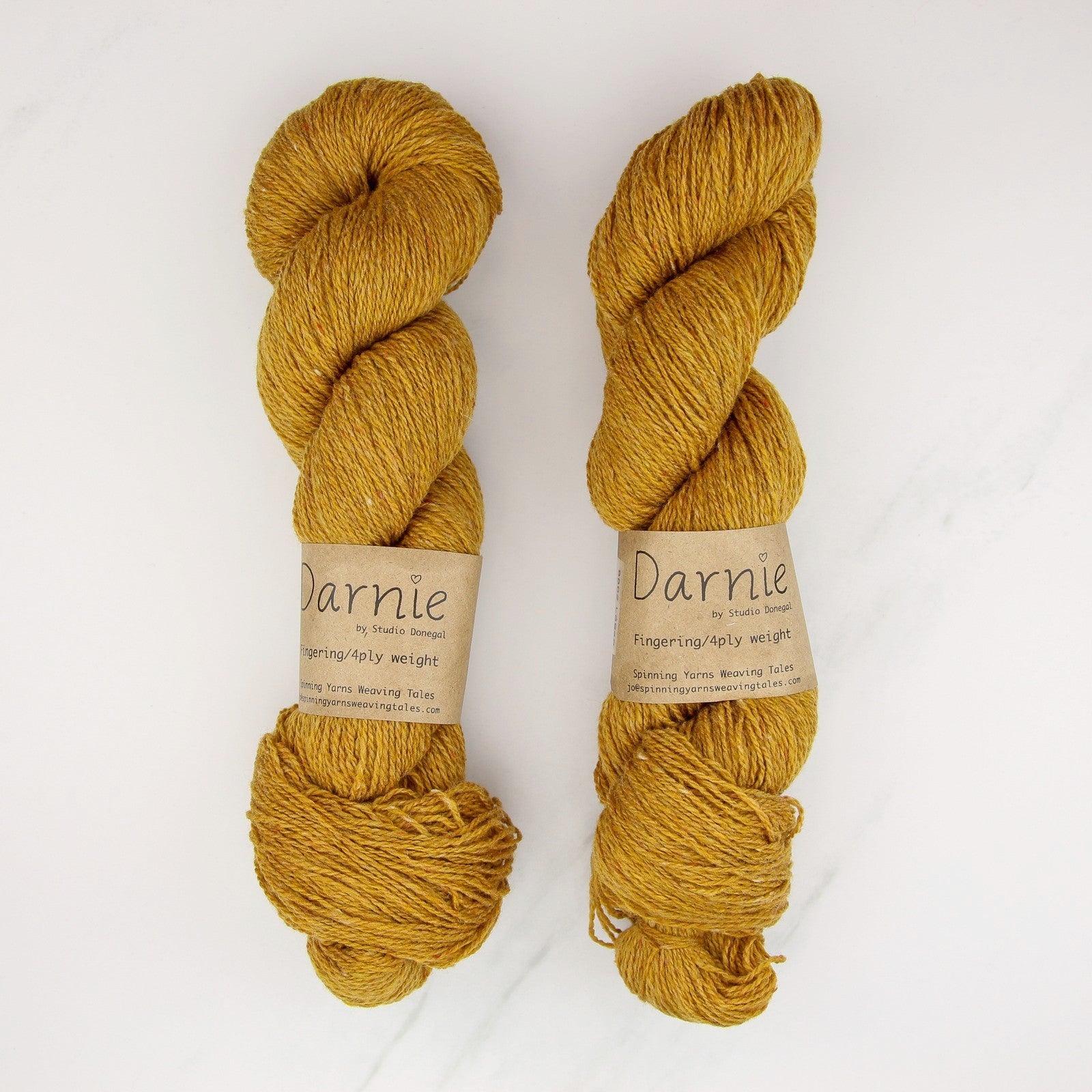 Spinning Yarns Weaving Tales Darnie in colourway Gorse – 4ply weight wool yarn
