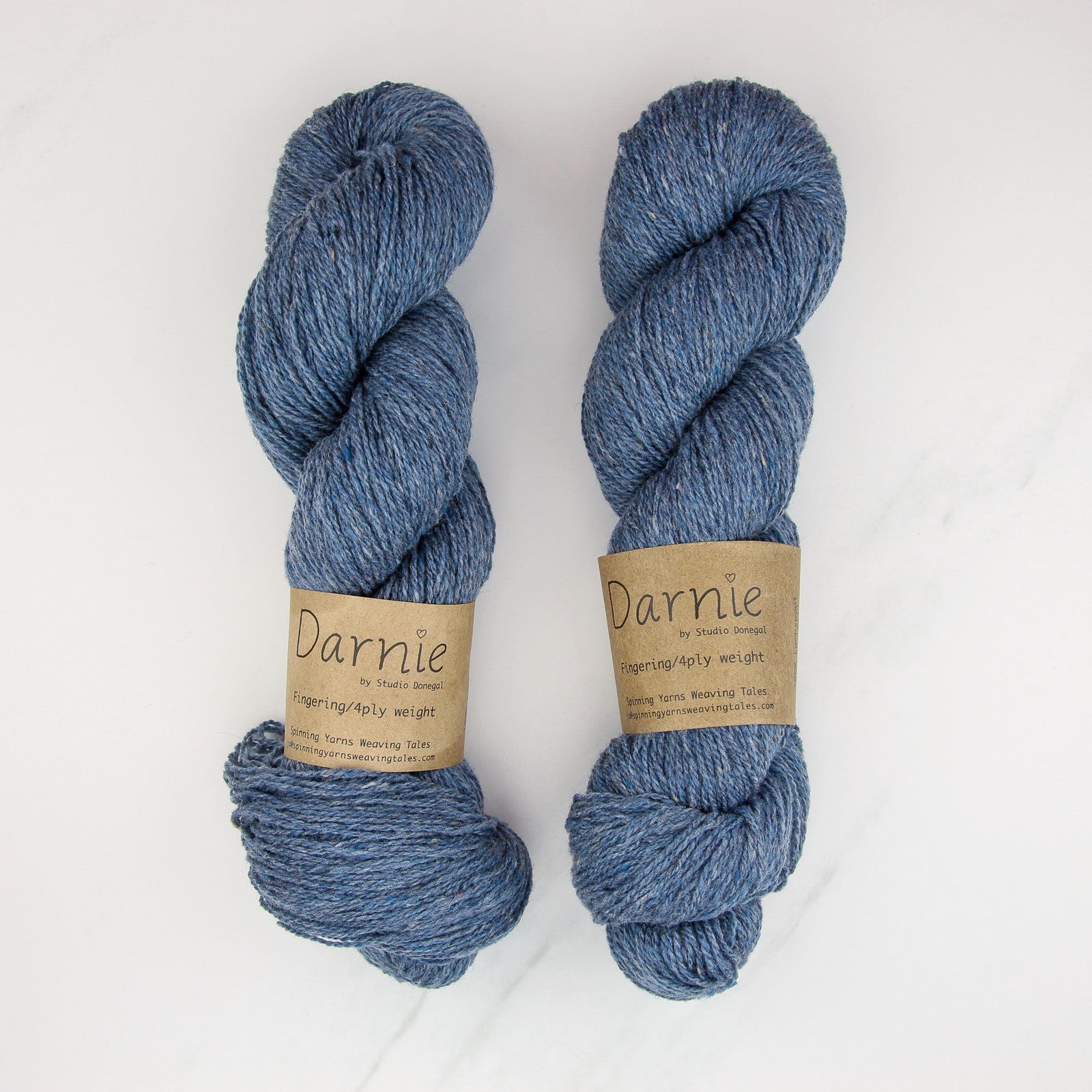 Spinning Yarns Weaving Tales Darnie in colourway Bluestack – 4ply weight wool yarn