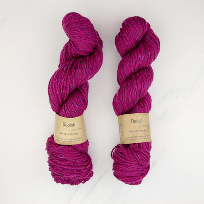 Spinning Yarns Weaving Tales Dooish in colourway Bell Heather – 10ply weight wool yarn