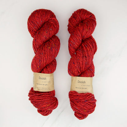 Spinning Yarns Weaving Tales Dooish in colourway Lucifer – 10ply weight wool yarn