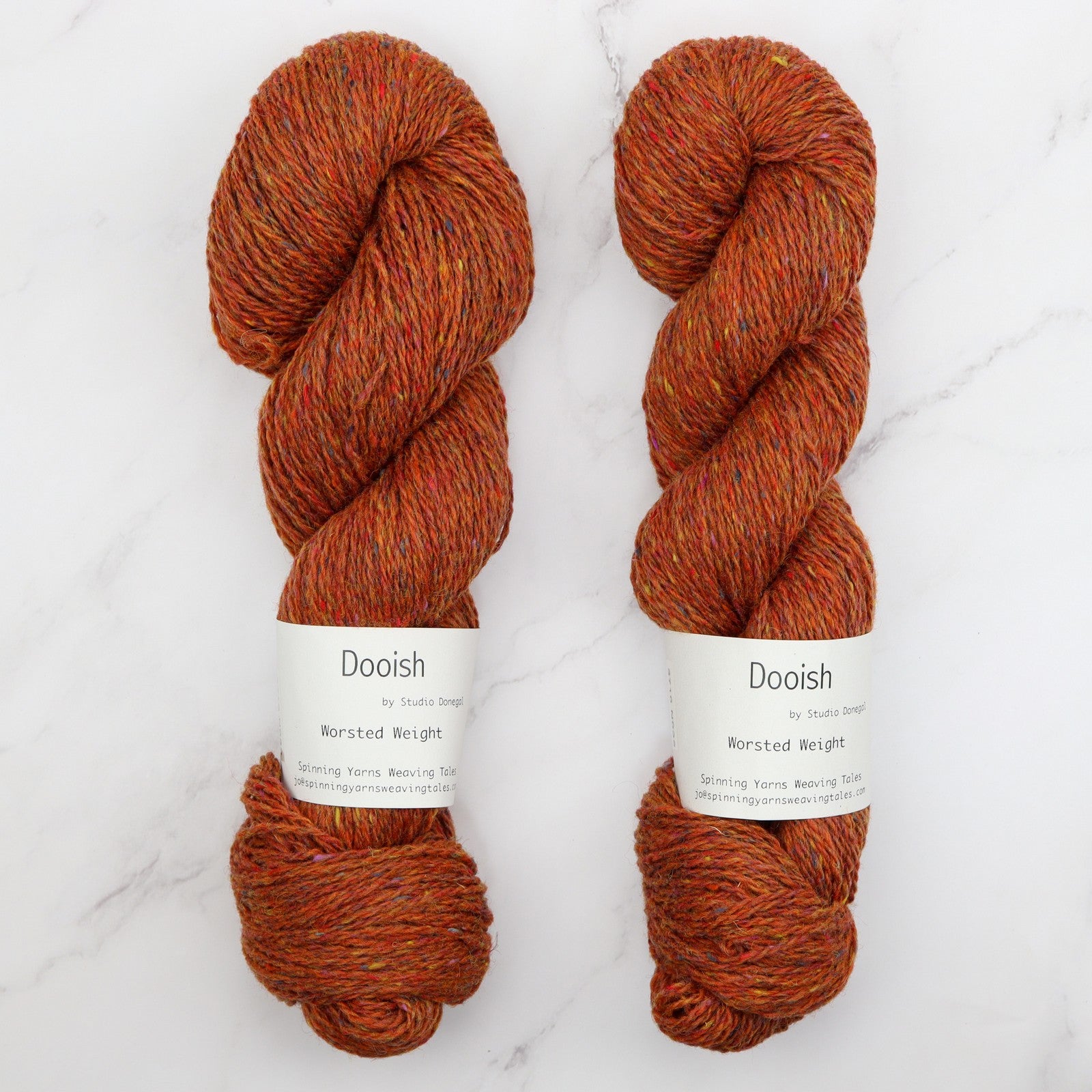 Spinning Yarns Weaving Tales Dooish in colourway Rua – 10ply weight wool yarn