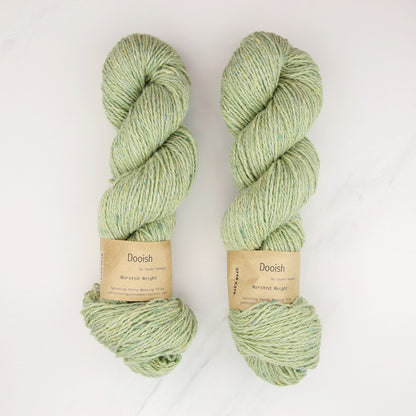 Spinning Yarns Weaving Tales Dooish in colourway Lichen – 10ply weight wool yarn