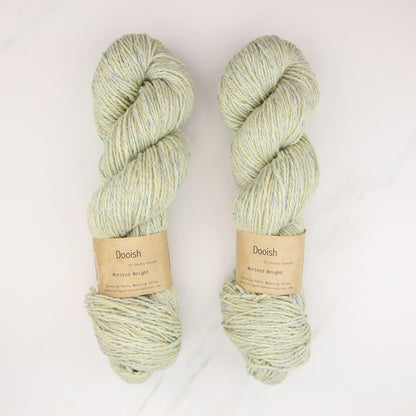 Spinning Yarns Weaving Tales Dooish in colourway Mist Green – 10ply weight wool yarn