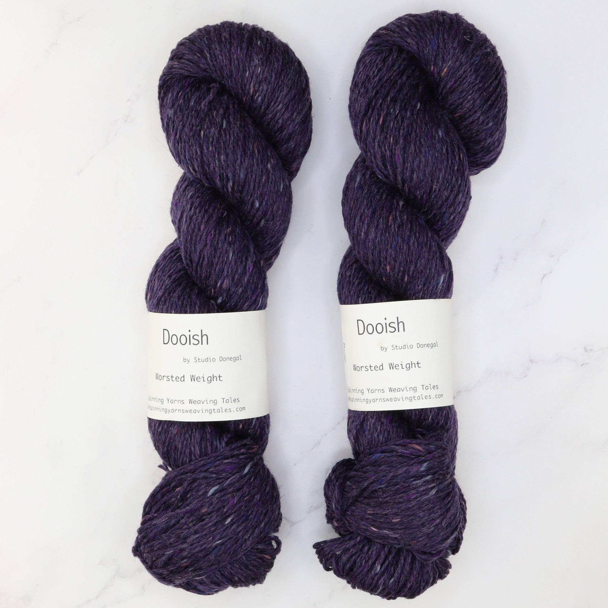 Spinning Yarns Weaving Tales Dooish in colourway Corcra – 10ply weight wool yarn