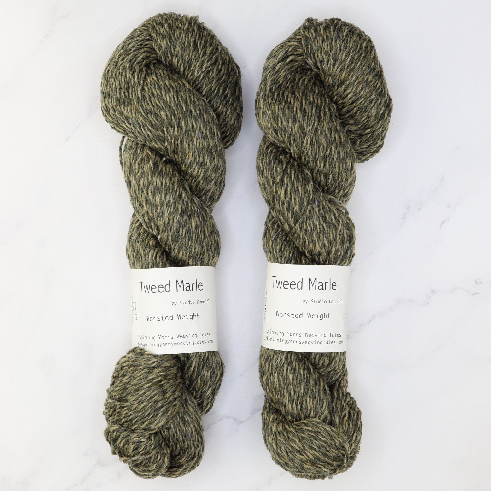 Spinning Yarns Weaving Tales Tweed Marle in colourway Danu – 10ply weight merino yarn