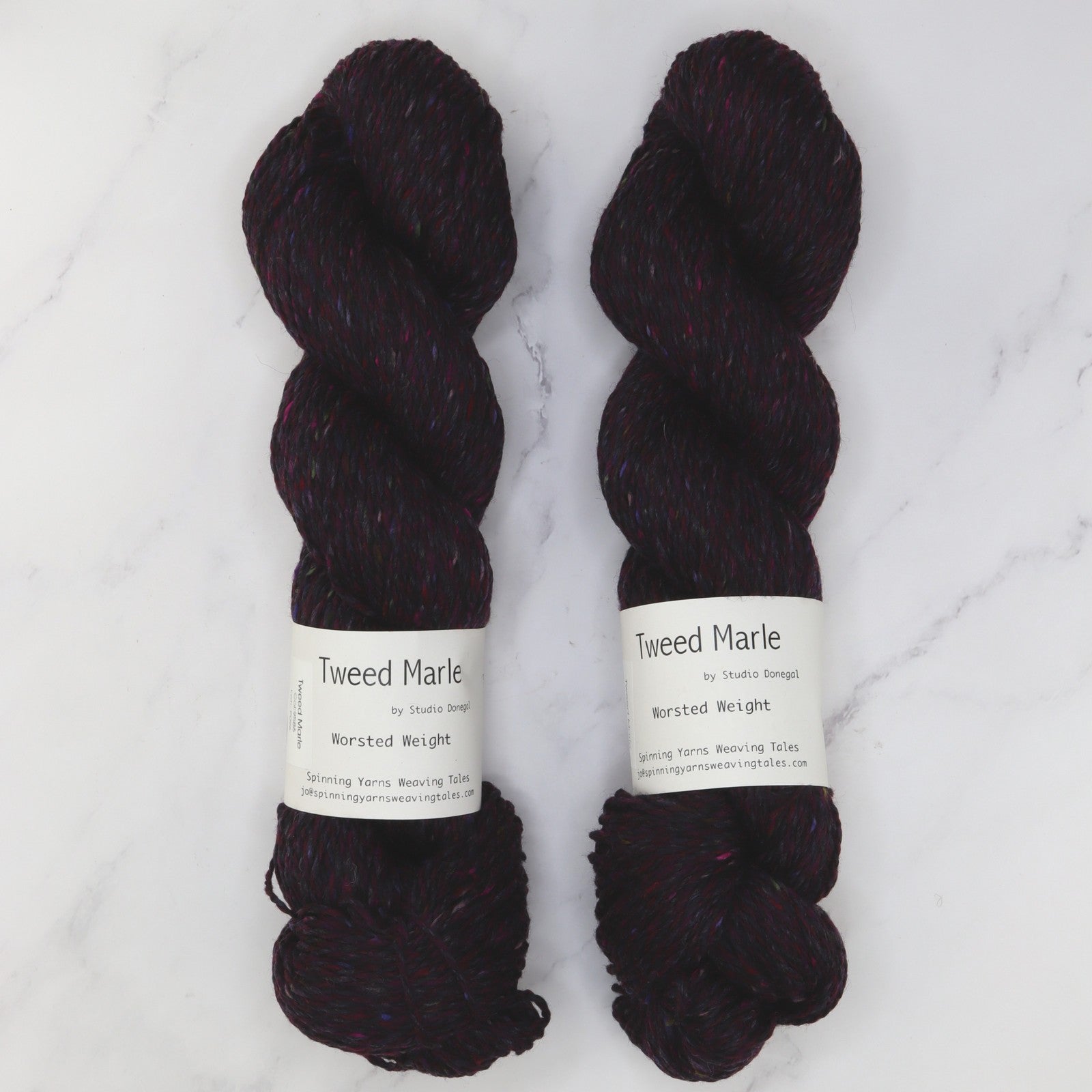 Spinning Yarns Weaving Tales Tweed Marle in colourway Banshee – 10ply weight merino yarn