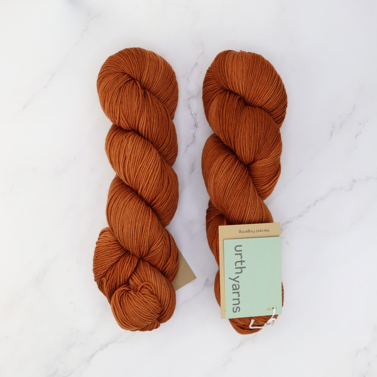 Urth Yarns Harvest Fingering in colourway Cinnamon – 4ply weight merino yarn