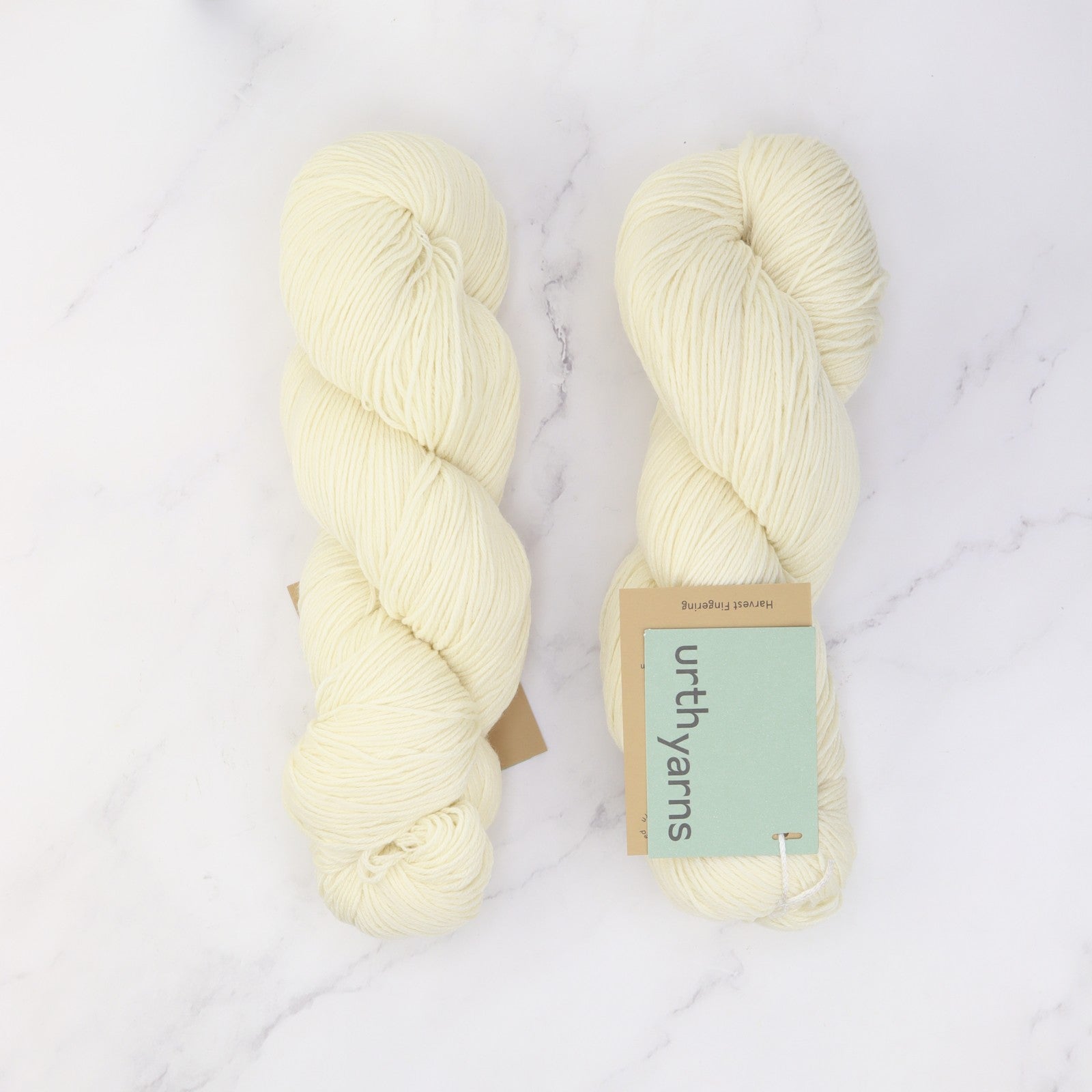 Urth Yarns Harvest Fingering in colourway Ecru – 4ply weight merino yarn