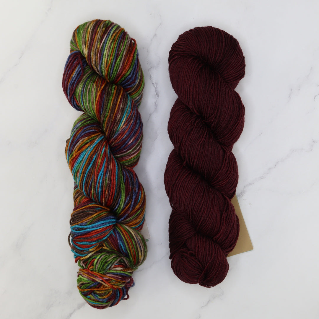 ZickZack Scarf kit, colourway Black Grape