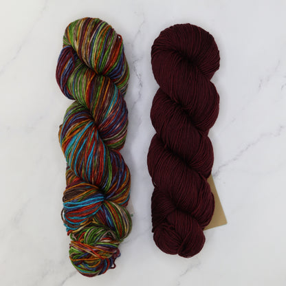 ZickZack Scarf kit, colourway Black Grape