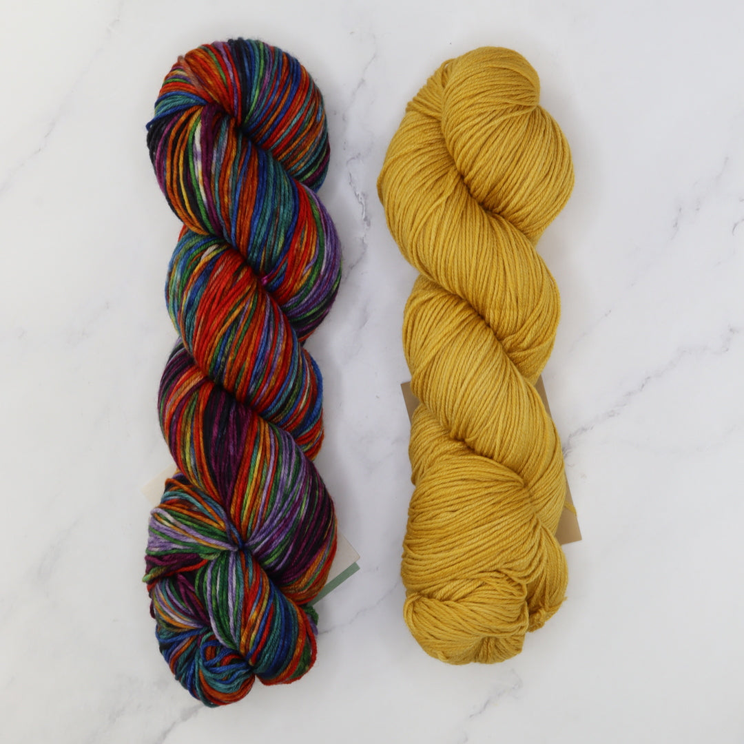 ZickZack Scarf kit, colourway Buckthorn