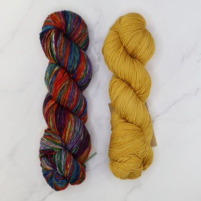 ZickZack Scarf kit, colourway Buckthorn