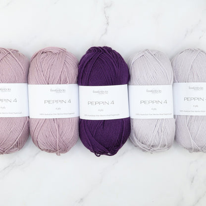 Westknits Twists & Turns kit in Peppin 4, colourway Emme Slate