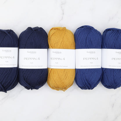 Westknits Twists & Turns kit in Peppin 4, colourway Navy Lapis