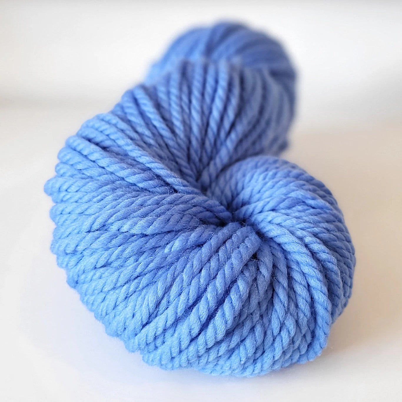 Woolly Yarns Super Woolly in colourway Cornflower – 14ply+ weight wool yarn