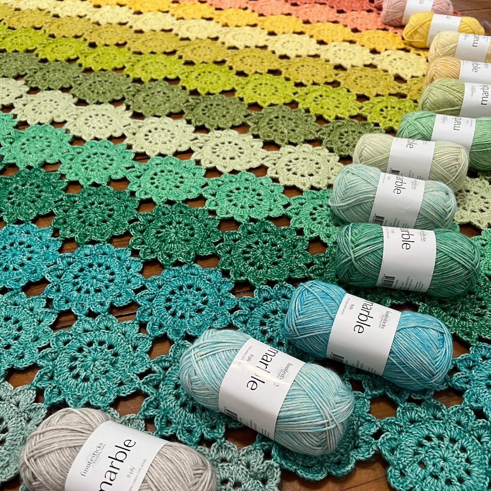 Flower Blanket Pattern - Marble