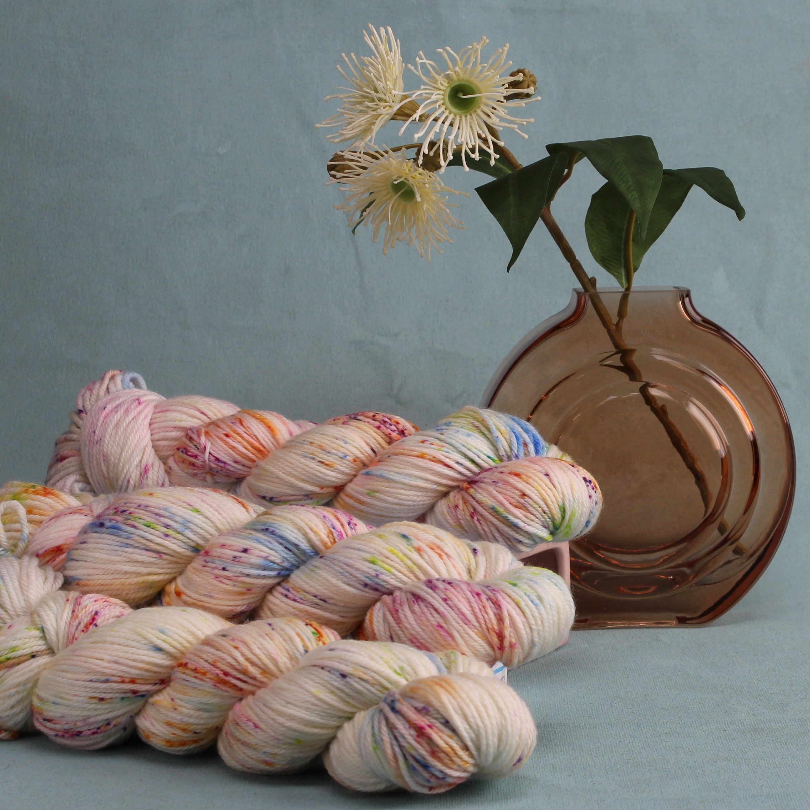 Poet Worsted – Three Skein Set – 10ply weight merino, nylon, silk yarn