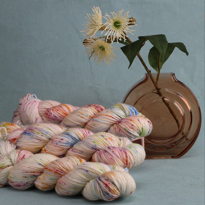 Poet Worsted – Three Skein Set – 10ply weight merino, nylon, silk yarn