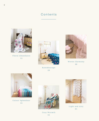 A Year of Crochet Blankets – contents page, patterns 1-6